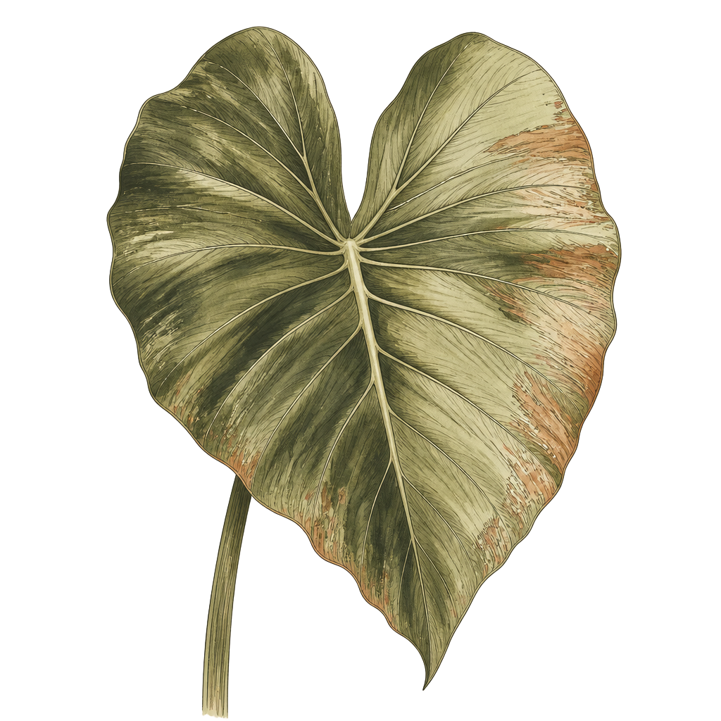 Illustration of a talas beneng taro leaf